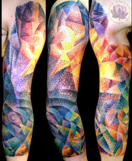 Tattoos - Color Fractal Tattoo - 62645